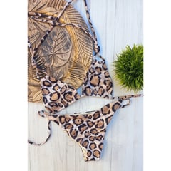 GENERICO - Traje de baño Bikini para mujer Semi hilo - Animal Print