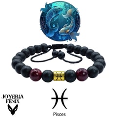 JOYERIA FENIX - Pulsera Zodiacal Piedra Natural 8mm - Joyería Fénix