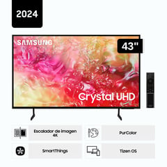 SAMSUNG - Televisor LED 43'' Crystal UHD 4K UN43DU7000G Tizen OS Smart TV - Nuevo 2024