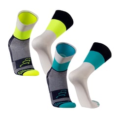 SILVERA NANOTECH - 2 pares Medias mujer hombre running ciclismo basket gimnasio tenis