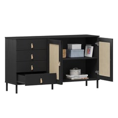 DIBA MUEBLES - Aparador 4Cajones Krisna Negro