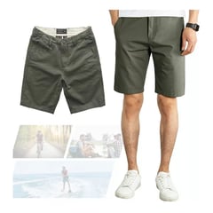 BELCHERCC5 - Shorts Bermudas Casual Algodón Hombre Moda Veranotipo Suelto