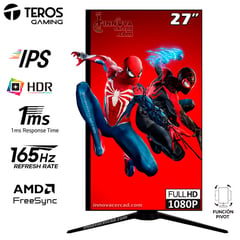 TEROS GAMING - Monitor 27 Full HD, IPS, 165Hz, 1Ms, AMD FreeSync Pivot