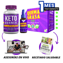 KETO CAPS - Quemagrasa KetoBurnerX1 Pack Total+ Asesorias +Recetario Julio24