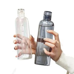 HYGGE - Botella para Agua de Plástico Transparente 500 ml