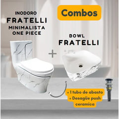 FRATELLI - INODORO MINIMALISTA ONE PIECE 8676 + BOWL