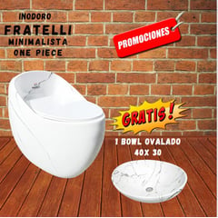 FRATELLI - INODORO MINIMALISTA ONE PIECE 9906M + BOWL