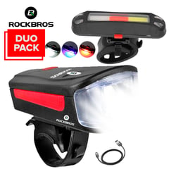 ROCKBROS - Pack de Luces con Alarma Sirena LUZ BANCA Y ROJA