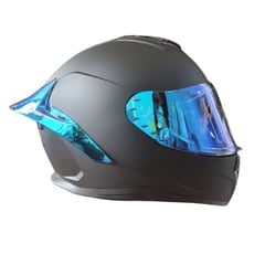 XTREME - CASCO INTEGRAL NEGRO MATE VISOR AZUL DIA Y NOCHE L