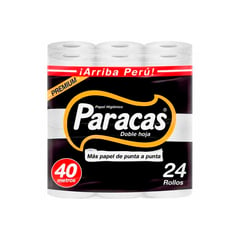 PARACAS - Papel Higienico Doble Hoja Negro Premium Paquete x 24 und