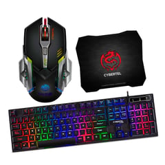 CYBERTEL - Kit Gamer 3 En 1 Xtreme Cyb : Teclado Semi+ Mouse+ Pad Mouse