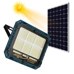 GENERICO - Lampara Solar Farola + Panel Solar Luz Led Emergencia Recargable 400W