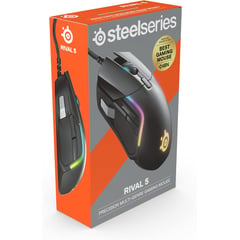 STEELSERIES - Rival 5 Mouse Gaming 18000 Dpi 9 Botones