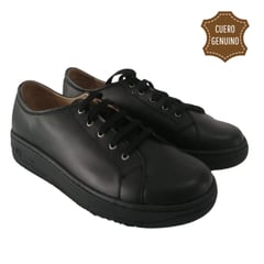 CONCEPTO CALZADO Y COMPANIA - Zapatillas Hombre ZAPATENIS - Cuero, Concepto, Negro