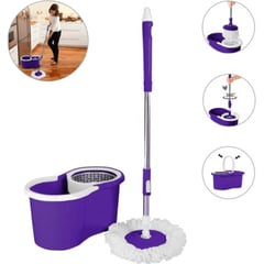 OEM - Trapeador Escurridor Giratorio Automático Con 2 Mopas Morado