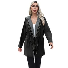 TIOZONEY - Chaqueta Mujer - Negro