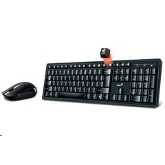 GORGENIUS - Kit Teclado Y Mouse Genius Multimedia Wireless Smart Km-8200 Negro