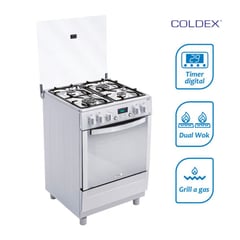COLDEX - Cocina a Gas 4 Quemadores CX691 Inox