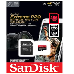 SANDISK - Tarjeta de memoria micro SD extreme pro 256 GB