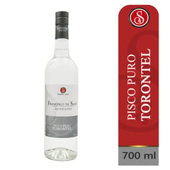 FRANCISCO DE SALES - PISCO PURO TORONTEL x 700 ml.