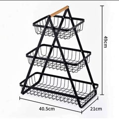 GENERICO - CESTA FRUTERO TRIANGULAR 3 NIVELES