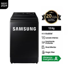 SAMSUNG - Lavadora WA13CG5441BV 13Kg Carga Superior Ecobubble Negro