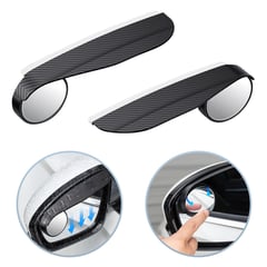 BUYPAL - Mini Espejo Retrovisor Ajustable 360° con Anti Lluvia