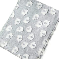 GIKA - Manta Bebe Peluche Estampado - GRIS