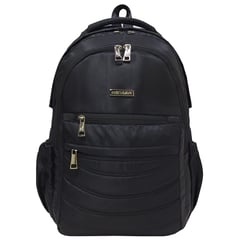 KENGAR - Mochila Kawai Extraoficio Portalaptop en Tela Satinada - Negro