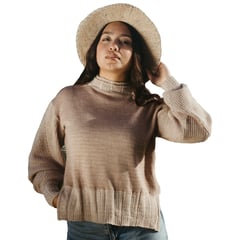 GENERICO - Chompa 100 Baby Alpaca Mujer - Eco Brilla