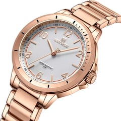 NAVIFORCE - Reloj para mujer elegancia en oro rosa resistente al agua