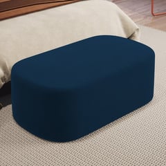 ARTSOFA - Banqueta Puff Otomano Doha terciopelo azul noche