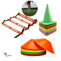 GENERICO - Kit Entrenamiento Escalera Coordina + 10 Conos+ 10 Tortuga