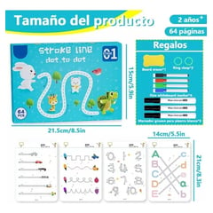 GENERICO - Libro de Trazo Stroke Line Montessori