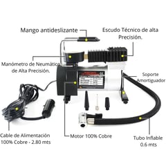 GENERICO - COMPRESOR PARA NEUMATICO PORTATIL 12V