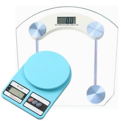 GENERICO - Balanza Digital de Baño 180KG y de Cocina 10KG1G Celes