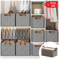 INSPIRA - Organizador multiusos de ropa plegable caja de almacenamiento PACK X6