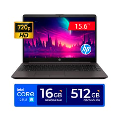 HP - LAPTOP 250 G9 / Core i5-1235U, 10 Núcleos / 15.6" HD / 16GB DDR4 / 512GB SSD / FREEDOS