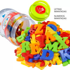 FIRST TOY - Juego Letras Y Números Imantados Para Niños 78 Piezas