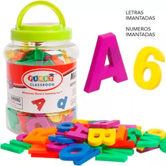 FIRST TOY - Juego Letras Y Números Imantados Para Niños 78 Piezas