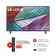 LG - Televisor 55 UHD 4K Smart AI ThinQ 55UR8750PSA Magic Remoto Nuevo Modelo - Negro