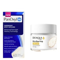 PANOXYL - PACK PARCHES PARA EL ACNE Y CREMA ACLARANTE DE ARROZ