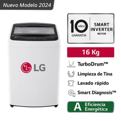 LG - Lavadora Carga Superior WT16WVTB Turbodrum 16 Kg Blanco