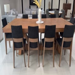 DMUEBLES - Comedor 10 sillas Matera - Negro