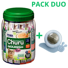 CHURU - DUO VET NOURISH-ATUN POLLO 50U PACK CATNIP CARACOL