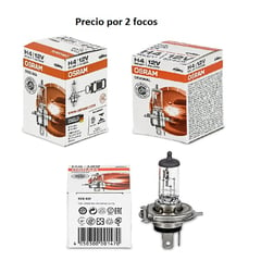 OSRAM - Foco H4 2 Unidades Halógeno 12V 60/55W P43t