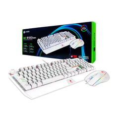 ANTRYX - Teclado y Mouse Mecánico GC-5100 Switch Azul blanco