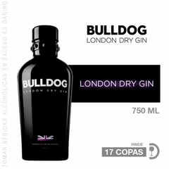 BULLDOG - Gin London Dry Botella 750ml