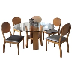 HOGAR & SPACIOS - HYS COMEDOR 5 SILLAS DEMIT NEGRO