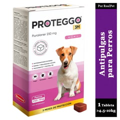 PROTEGGO - Antipulga Masticable para Perros de 4.5 - 10 kg